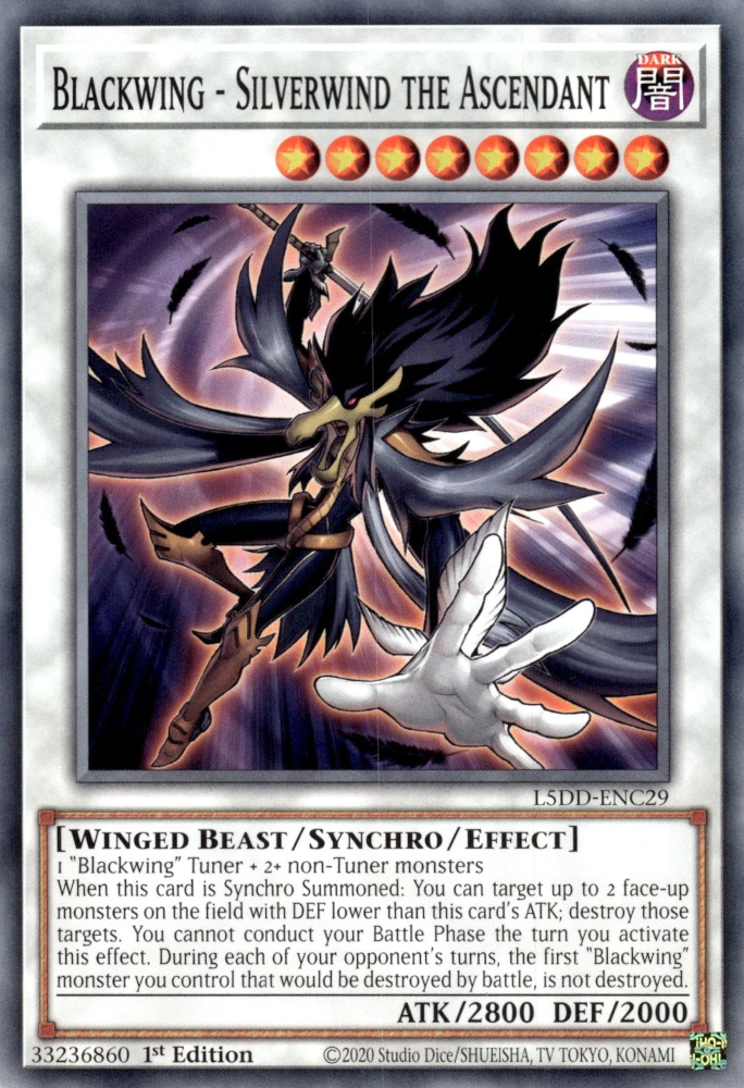 Blackwing - Silverwind the Ascendant, Legendary 5D's Decks · L5DD-ENC29