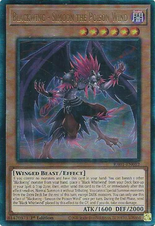 Blackwing - Simoon the Poison Wind, 25th Anniversary Rarity Collection · RA01-EN012