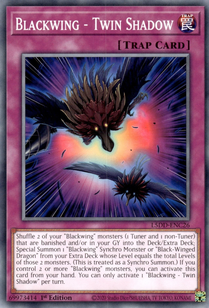 Blackwing - Twin Shadow, Legendary 5D's Decks · L5DD-ENC26