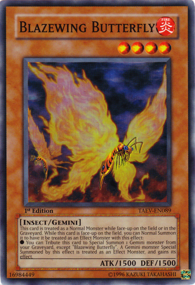 Blazewing Butterfly, Tactical Evolution Sneak Peek Participation Card · TAEV-EN089