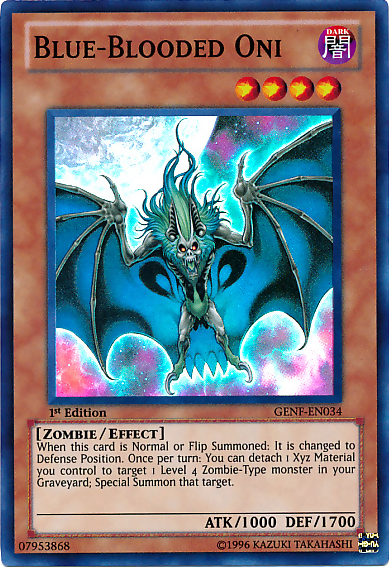 Blue-Blooded Oni, Generation Force Sneak Peek Participation Card · GENF-EN034