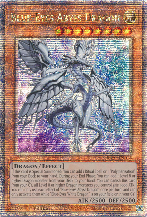 Blue-Eyes Abyss Dragon, 25th Anniversary Rarity Collection · RA01-EN016