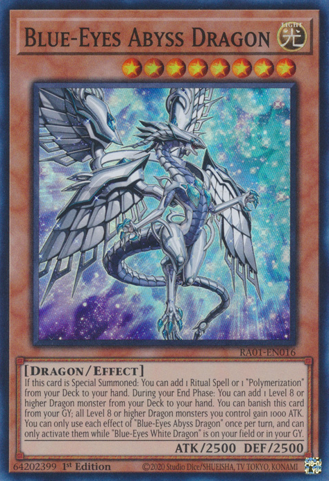Blue-Eyes Abyss Dragon, 25th Anniversary Rarity Collection · RA01-EN016