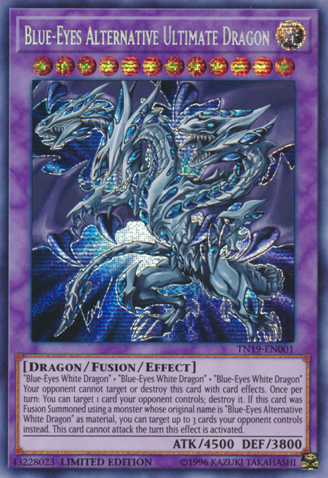 Blue-Eyes Alternative Ultimate Dragon, 2019 Gold Sarcophagus Tin · TN19-EN001