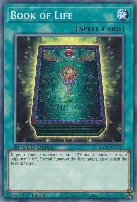 Book of Life, Speed Duel GX: Duelists of Shadows · SGX3-ENC15