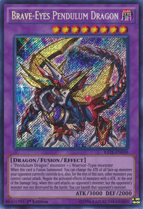 Brave-Eyes Pendulum Dragon, Raging Tempest Sneak Peek Participation Card · RATE-EN039