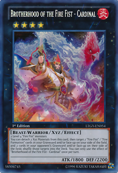 Brotherhood of the Fire Fist - Cardinal, Lord of the Tachyon Galaxy Sneak Peek Participation Card · LTGY-EN054