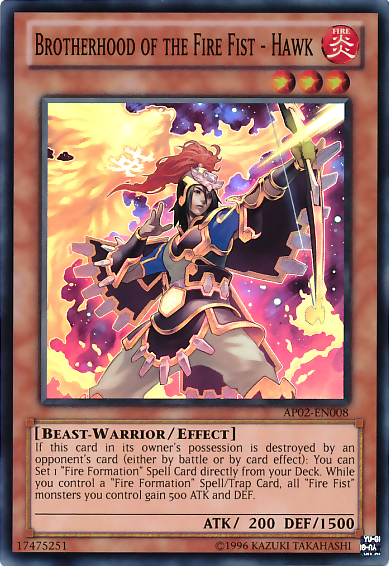 Brotherhood of the Fire Fist - Hawk, Astral Pack Two · AP02-EN008