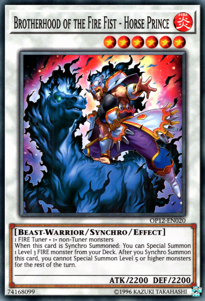 Brotherhood of the Fire Fist - Horse Prince, OTS Tournament Pack 12 · OP12-EN020