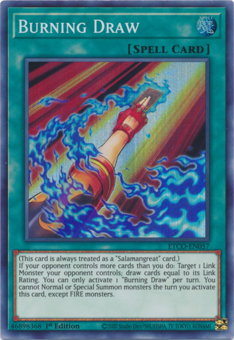 Burning Draw, Eternity Code Premiere! promotional card · ETCO-EN057