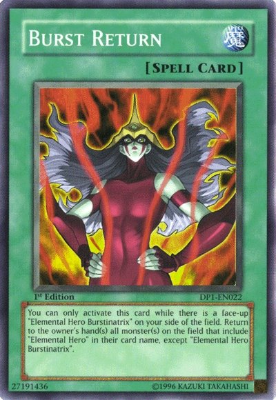 Burst Return, Duelist Pack: Jaden Yuki · DP1-EN022