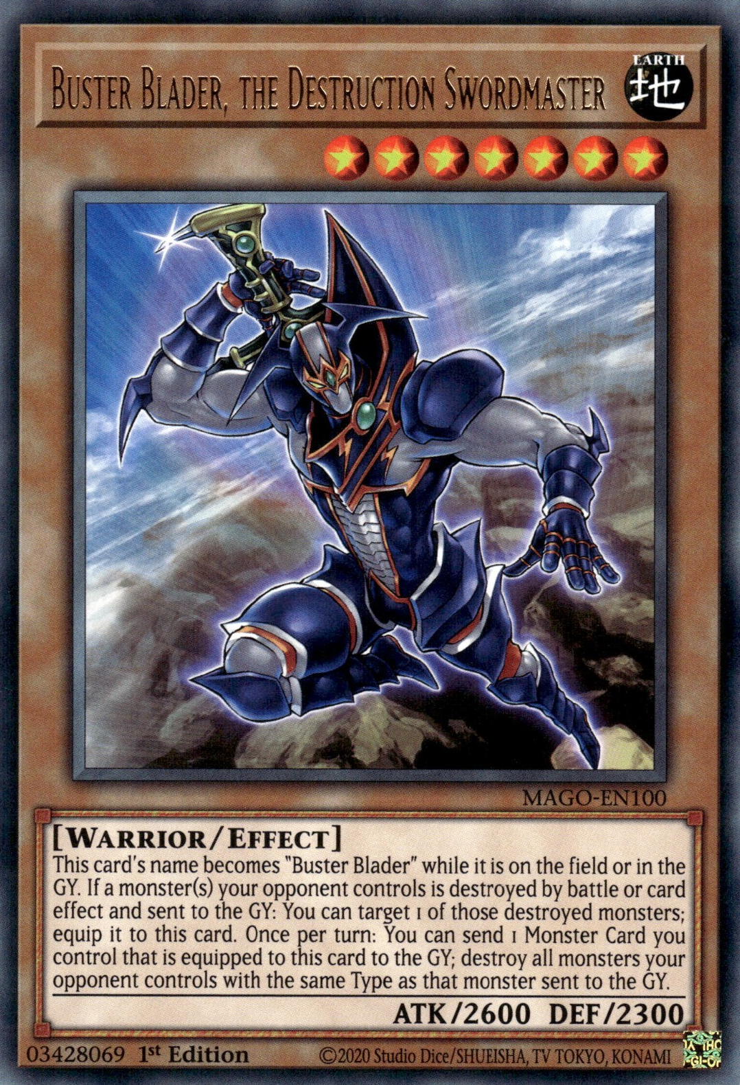 Buster Blader, the Destruction Swordmaster, Maximum Gold · MAGO-EN100