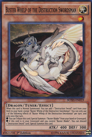 Buster Whelp of the Destruction Swordsman, Breakers of Shadow Sneak Peek Participation Card · BOSH-EN019