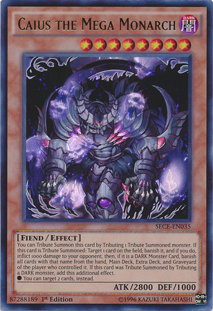 Caius the Mega Monarch, Secrets of Eternity Sneak Peek Participation Card · SECE-EN035