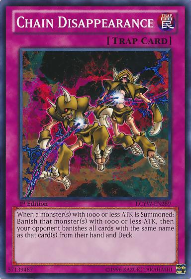 Chain Disappearance, Legendary Collection 3: Yugi's World Mega Pack · LCYW-EN289