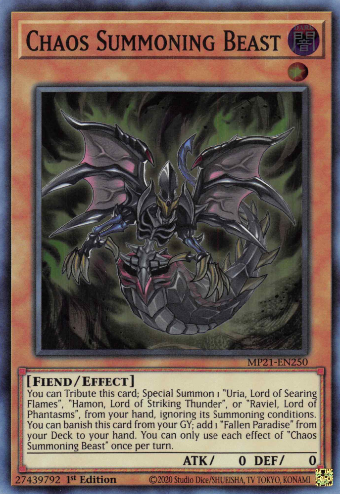Chaos Summoning Beast, 2021 Tin of Ancient Battles · MP21-EN250