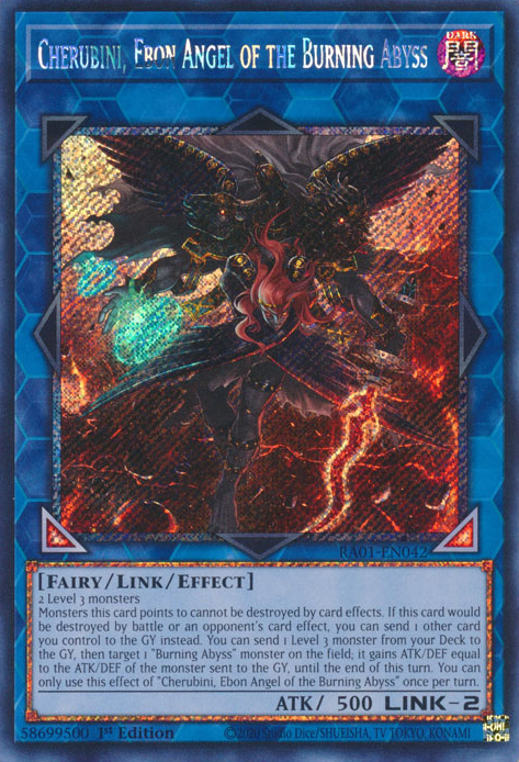 Cherubini, Ebon Angel of the Burning Abyss, 25th Anniversary Rarity Collection · RA01-EN042
