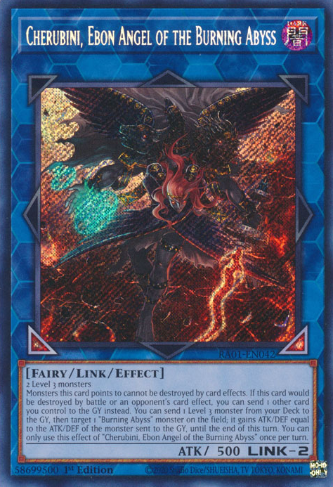 Cherubini, Ebon Angel of the Burning Abyss, 25th Anniversary Rarity Collection · RA01-EN042