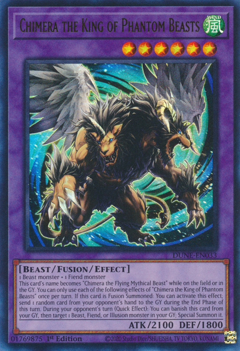 Chimera the King of Phantom Beasts, Duelist Nexus · DUNE-EN033
