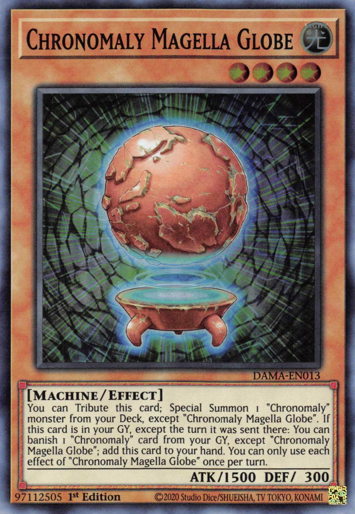 Chronomaly Magella Globe, Dawn of Majesty Premiere! promotional card · DAMA-EN013