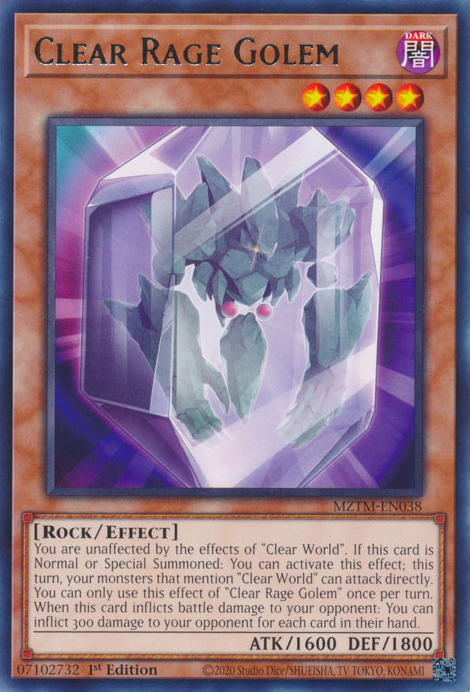 Clear Rage Golem, Maze of the Master · MZTM-EN038