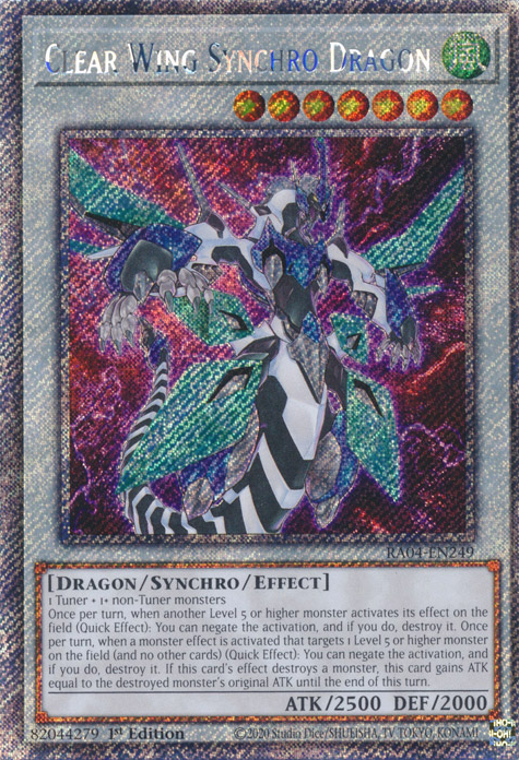 Clear Wing Synchro Dragon, Quarter Century Stampede · RA04-EN249