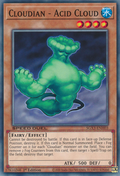 Cloudian - Acid Cloud, Speed Duel GX: Duelists of Shadows · SGX3-ENH03