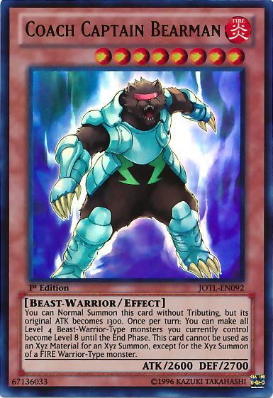Coach Captain Bearman, Judgment of the Light Sneak Peek Participation Card · JOTL-EN092