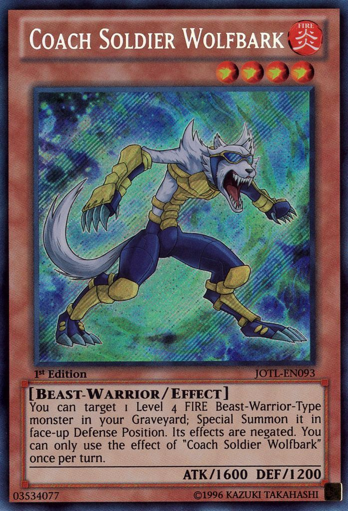 Coach Soldier Wolfbark, Judgment of the Light Sneak Peek Participation Card · JOTL-EN093