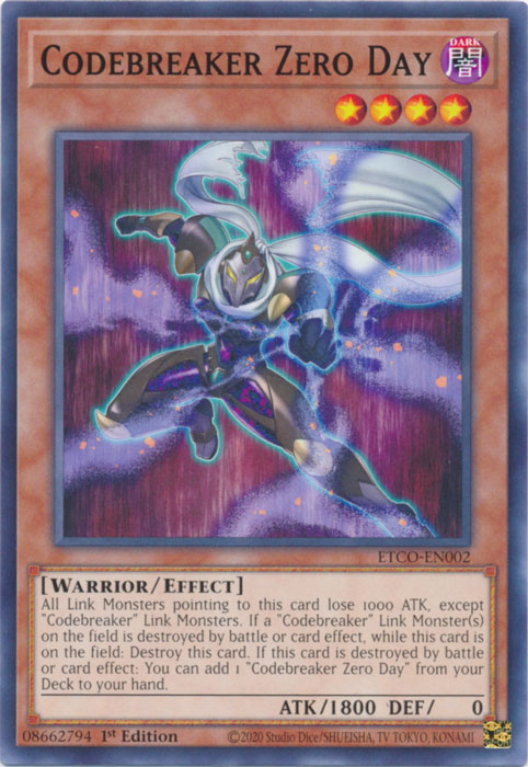 Codebreaker Zero Day, Eternity Code Premiere! promotional card · ETCO-EN002