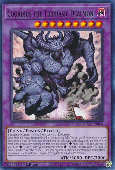 Coordius the Triphasic Dealmon, 2022 Tin of the Pharaoh's Gods · MP22-EN046