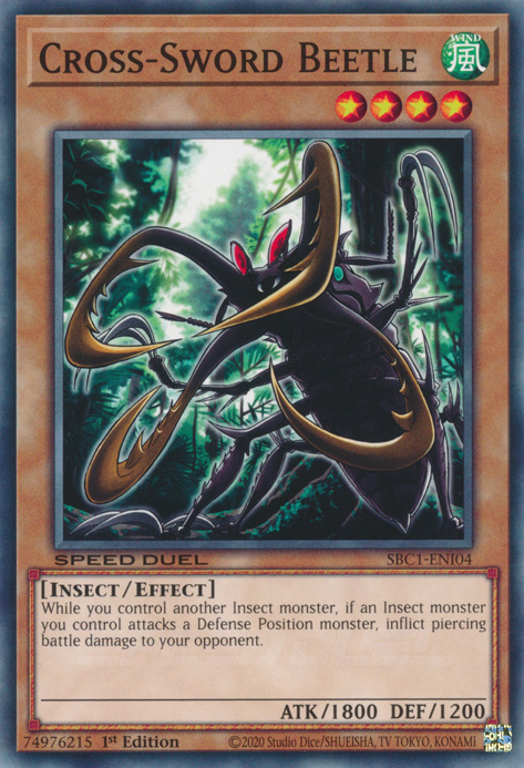 Cross-Sword Beetle, Speed Duel: Streets of Battle City · SBC1-ENI04