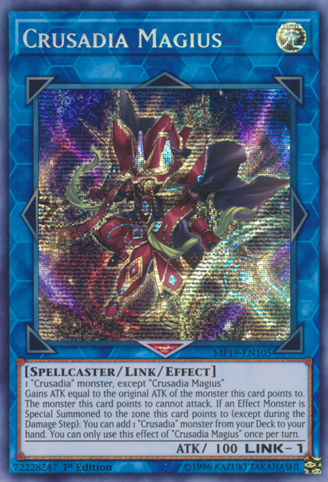 Crusadia Magius, 2019 Gold Sarcophagus Tin Mega Pack · MP19-EN105