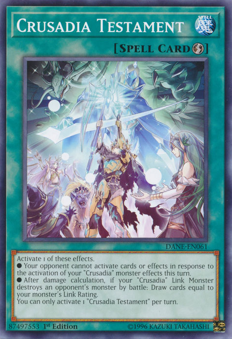 Crusadia Testament, Dark Neostorm Sneak Peek Participation Card · DANE-EN061