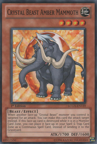 Crystal Beast Amber Mammoth, Legendary Collection 2: The Duel Academy Years Mega Pack · LCGX-EN159