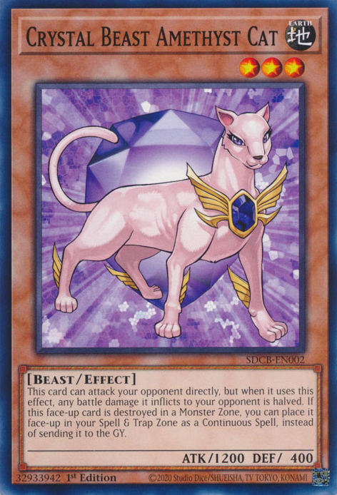 Crystal Beast Amethyst Cat, Structure Deck: Legend of the Crystal Beasts · SDCB-EN002