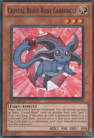 Crystal Beast Ruby Carbuncle, Legendary Collection 2: The Duel Academy Years Mega Pack · LCGX-EN155