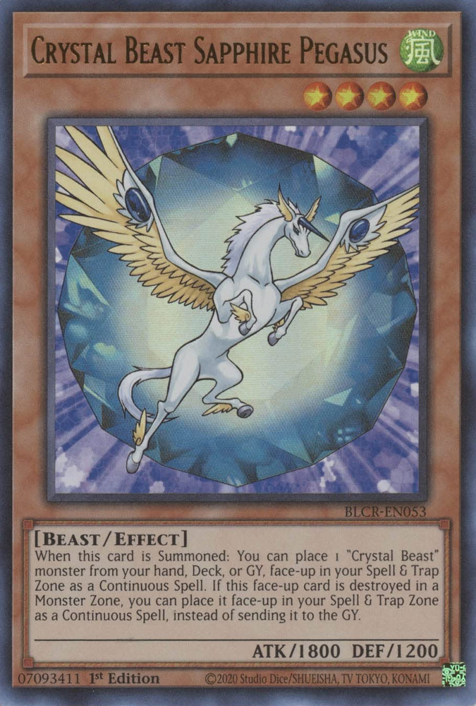 Crystal Beast Sapphire Pegasus, Battles of Legend: Crystal Revenge · BLCR-EN053