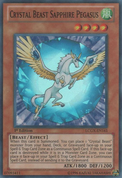 Crystal Beast Sapphire Pegasus, Legendary Collection 2: The Duel Academy Years Mega Pack · LCGX-EN161