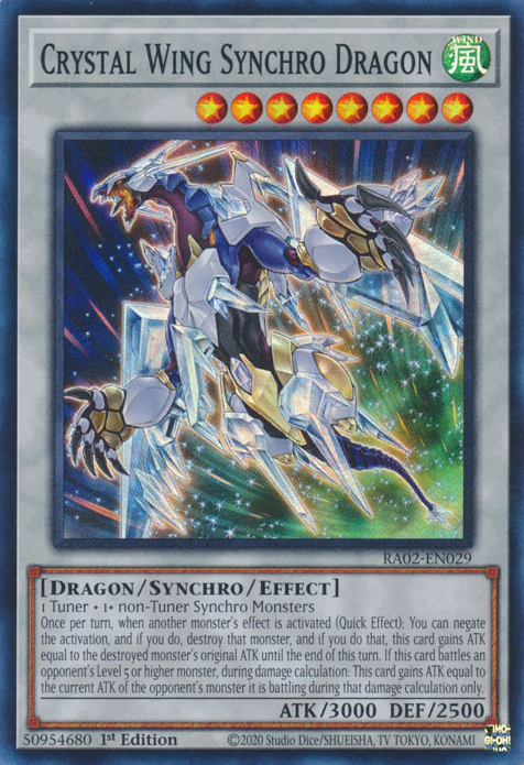 Crystal Wing Synchro Dragon, 25th Anniversary Rarity Collection II · RA02-EN029