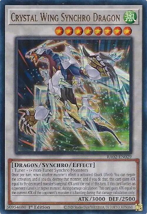 Crystal Wing Synchro Dragon, 25th Anniversary Rarity Collection II · RA02-EN029