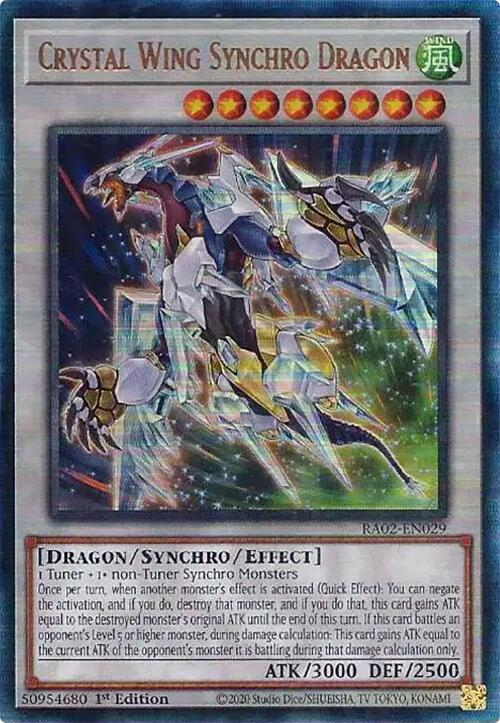 Crystal Wing Synchro Dragon, 25th Anniversary Rarity Collection II · RA02-EN029