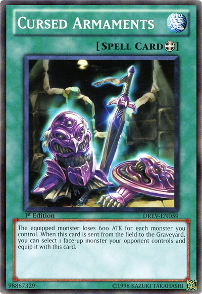 Cursed Armaments, Duelist Revolution Sneak Peek Participation Card · DREV-EN059