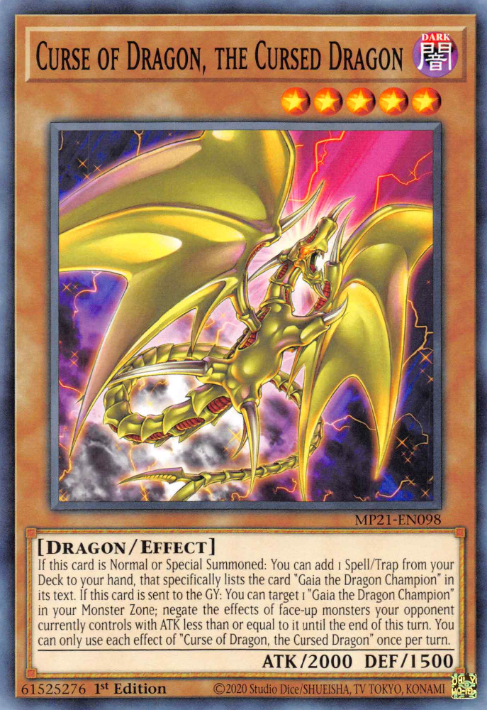 Curse of Dragon, the Cursed Dragon, 2021 Tin of Ancient Battles · MP21-EN098