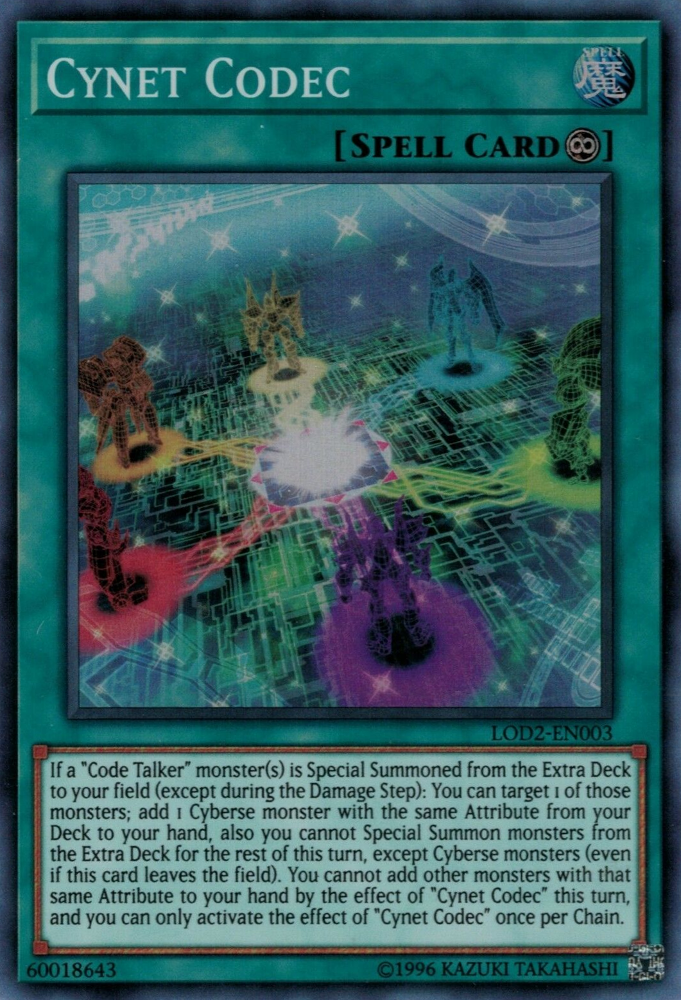 Cynet Codec, Yu-Gi-Oh! Legacy of the Duelist: Link Evolution promotional cards · LOD2-EN003