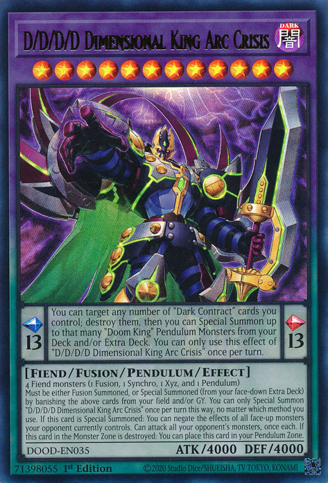 D/D/D/D Dimensional King Arc Crisis, Doom of Dimensions · DOOD-EN035