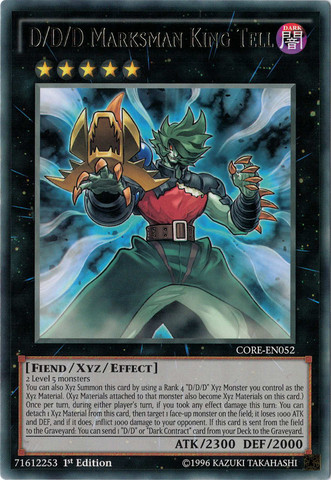 D/D/D Marksman King Tell, Clash of Rebellions Sneak Peek Participation Card · CORE-EN052