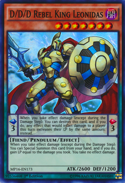 D/D/D Rebel King Leonidas, 2016 Mega-Tin Mega Pack · MP16-EN173