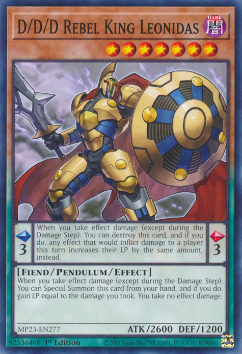 D/D/D Rebel King Leonidas, 25th Anniversary Tin: Dueling Heroes Mega Pack · MP23-EN277