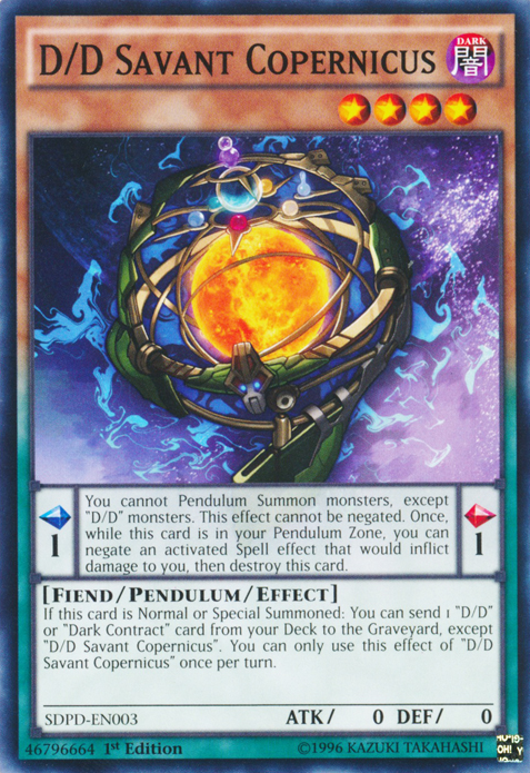 D/D Savant Copernicus, Pendulum Domination Structure Deck · SDPD-EN003